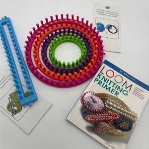 Knit Quick Knitting Loom Set w/ Book & Long Loom- Williamsfield and Higley